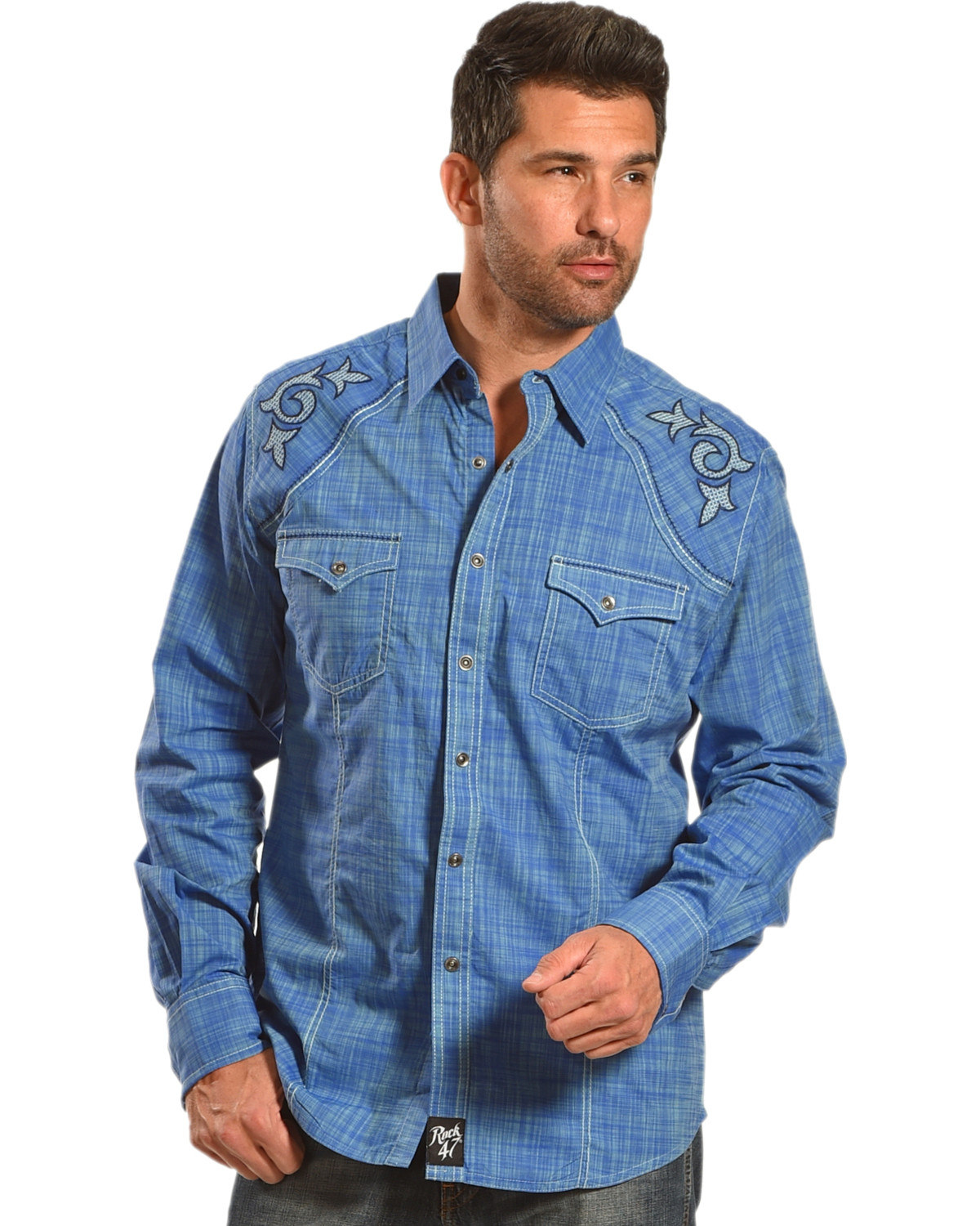 Rock 47 by Wrangler Men's Blue Rancher