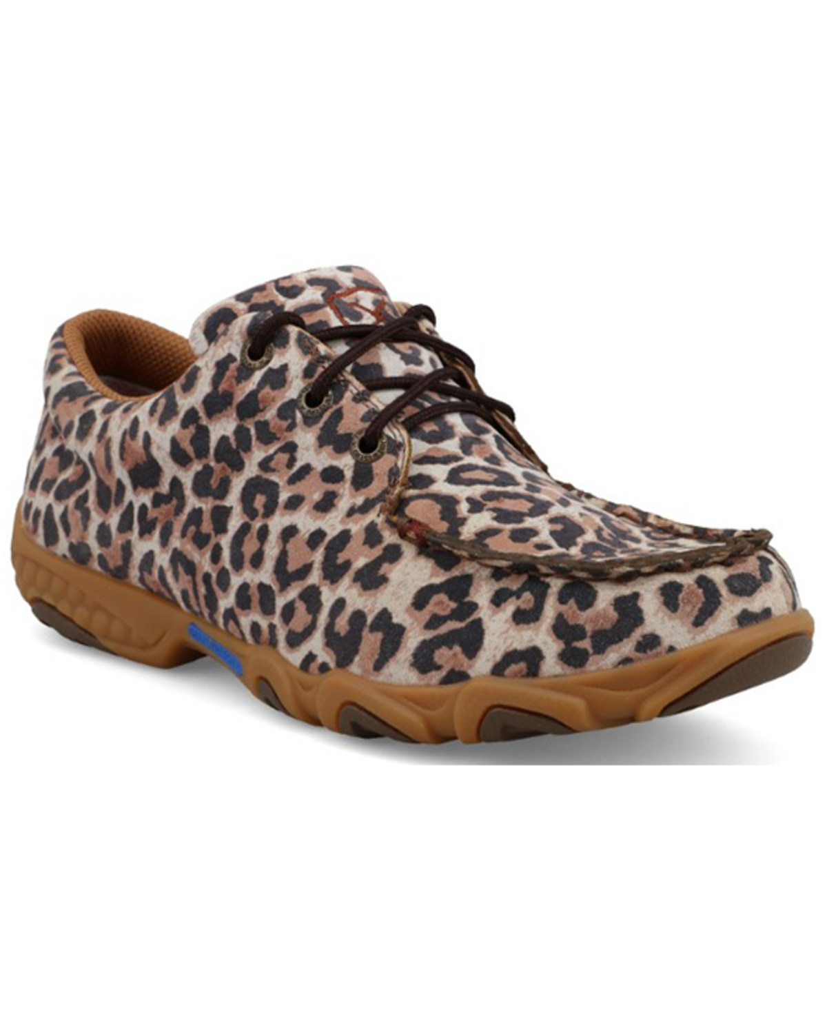 Twisted X Women's Cheetah Print Boat Shoe Driving Mocs