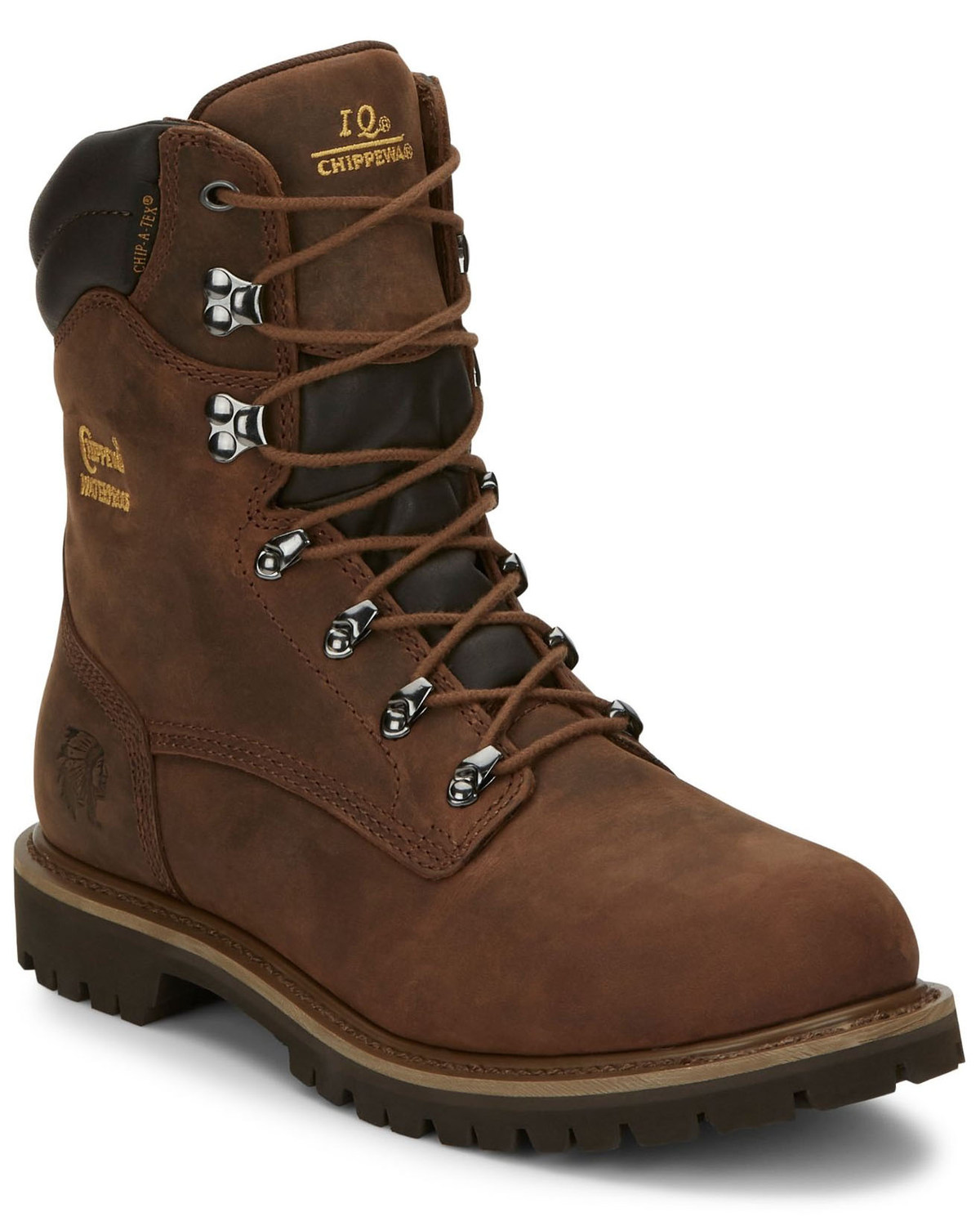 Chippewa Men's Heavy Duty Waterproof & Insulated Aged Bark 8" Work Boots - Round Toe