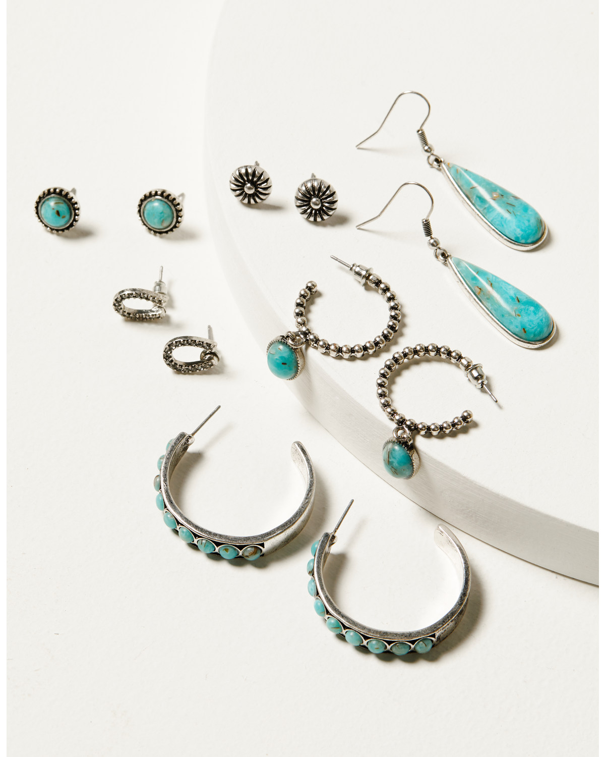 Shyanne Women's Ridge Canyon Turquoise Hoop Set - 6 Piece