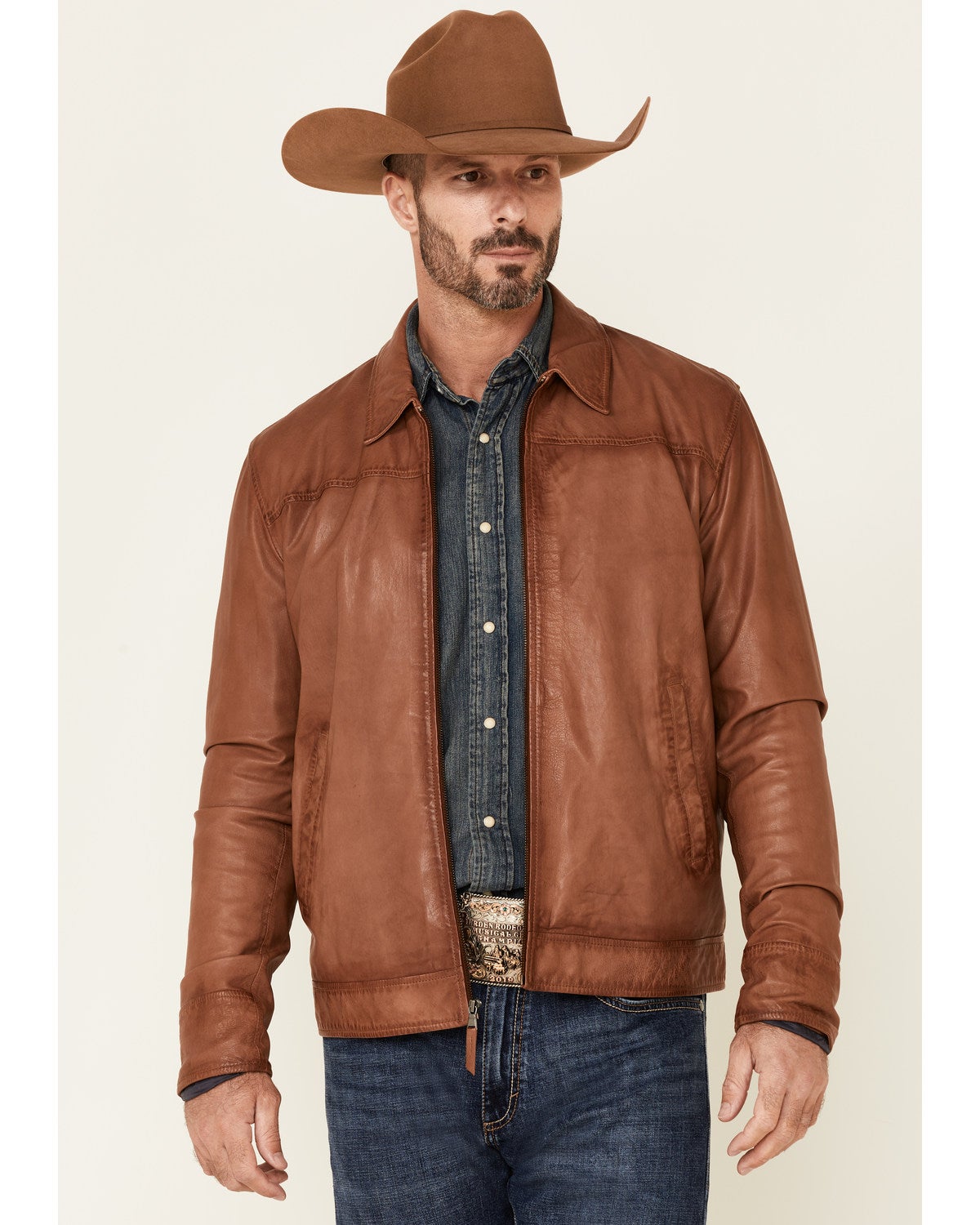 stetson leather jacket