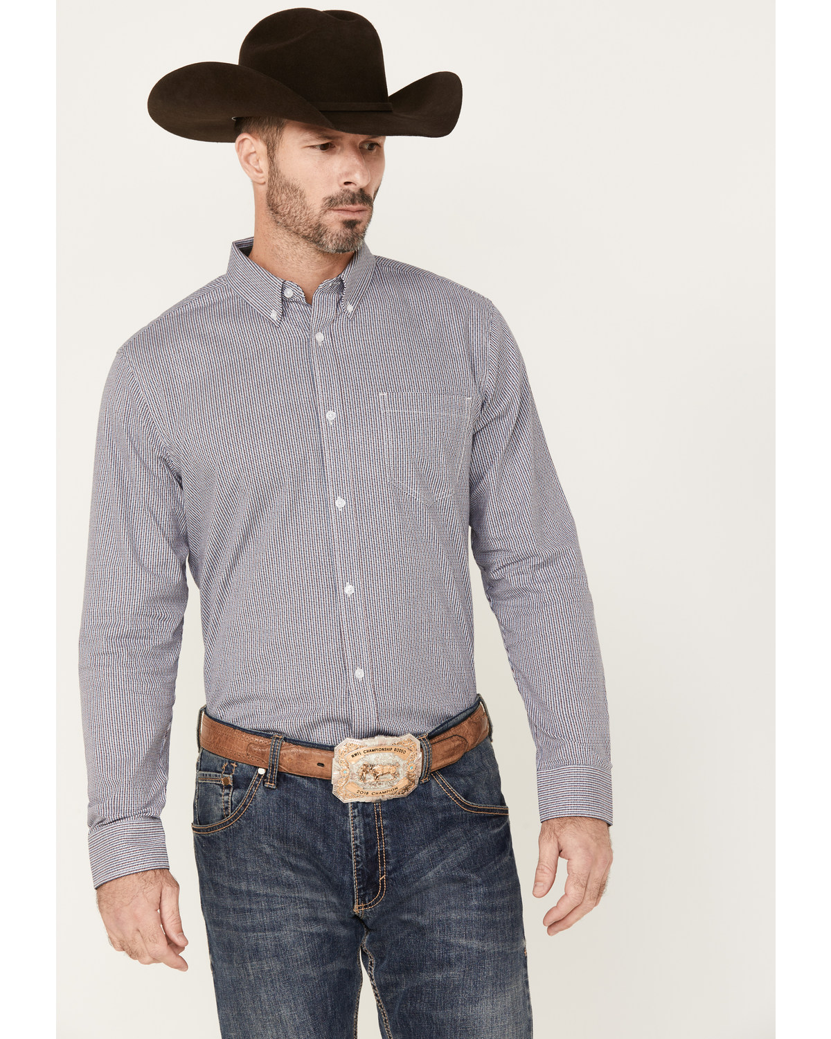 Cody James Men's Toby Long Sleeve Button-Down Stretch Western Shirt - Big & Tall