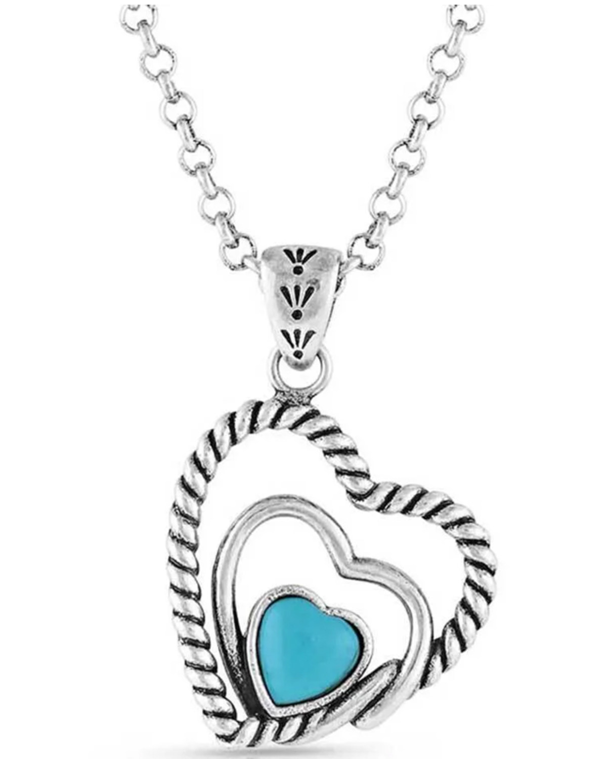 Montana Silversmiths Women's Clearer Ponds Turquoise Heart Necklace