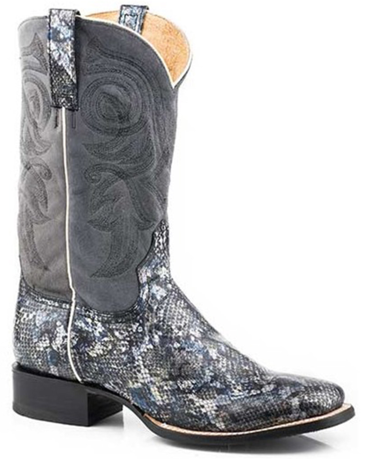 Roper Women's Perle Python Print Western Boots - Broad Square Toe