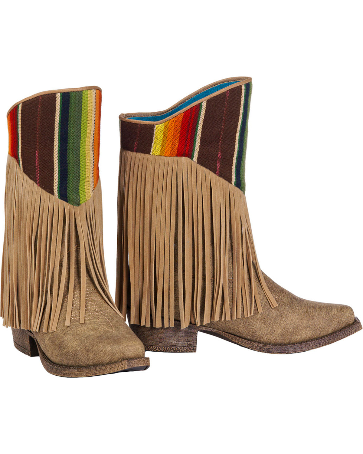 fringe girl boots