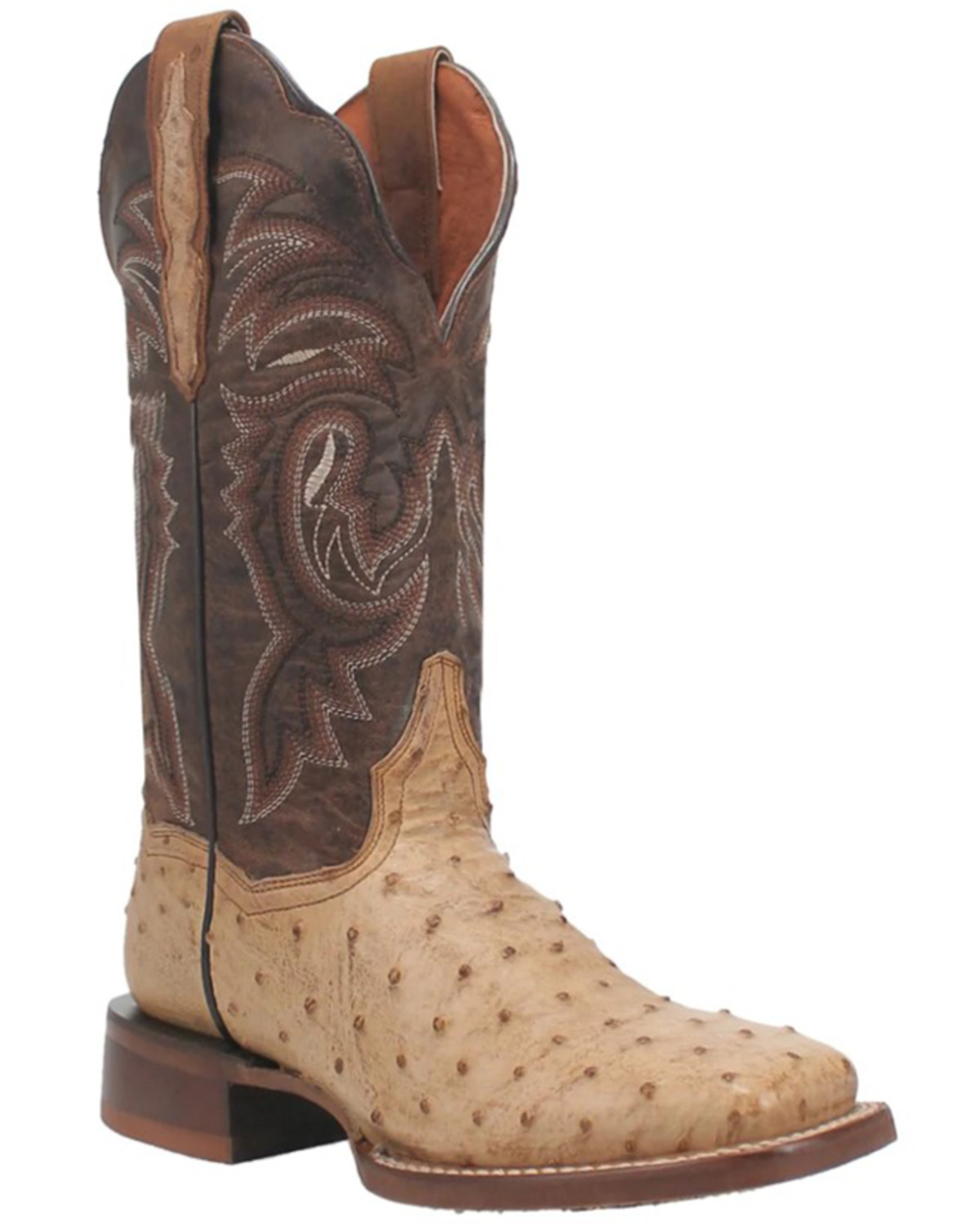 Dan Post Women's Exotic Full Quill Ostrich Western Boots - Broad Square Toe