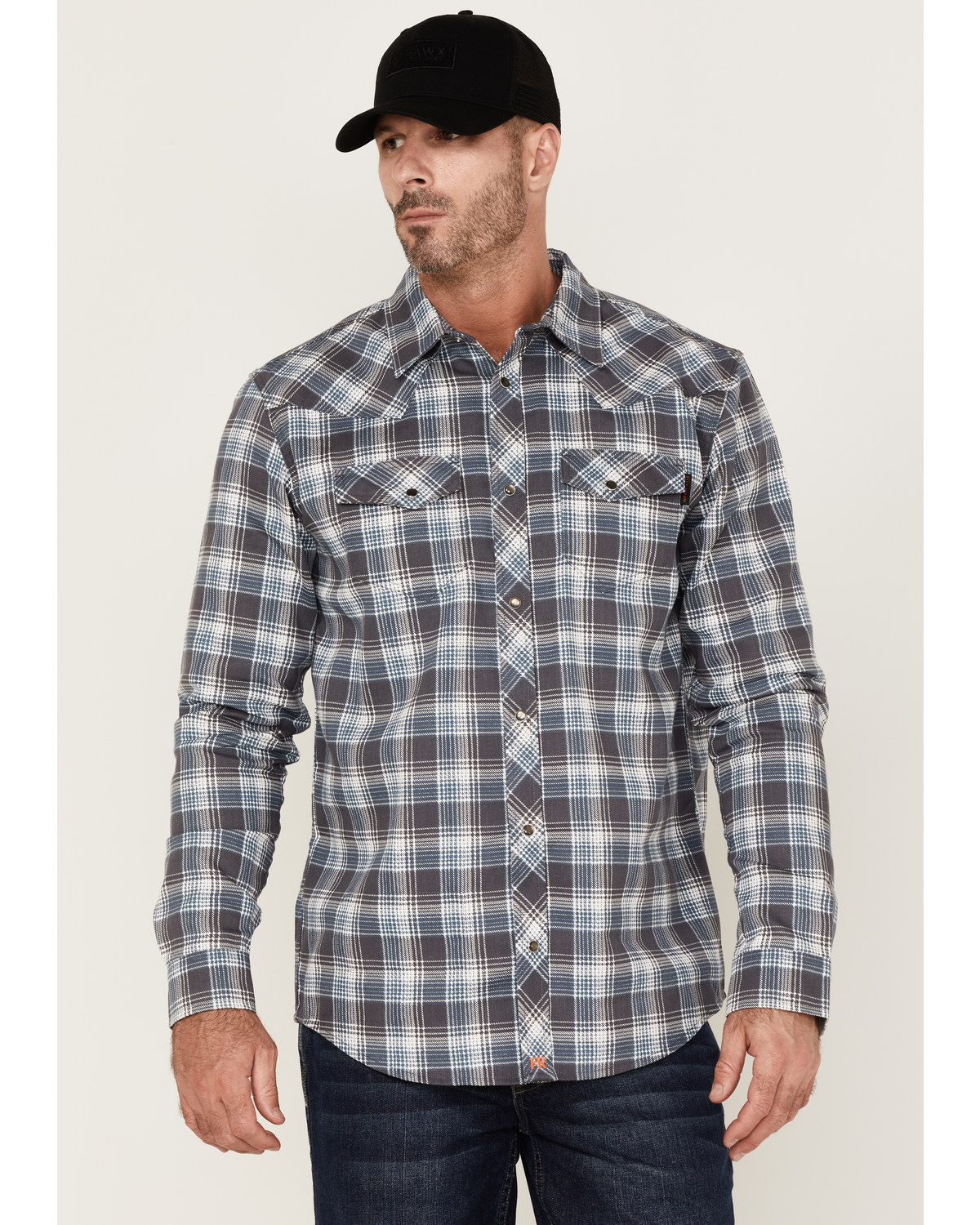 Cody James Men's FR Large Plaid Long Sleeve Snap Work Shirt