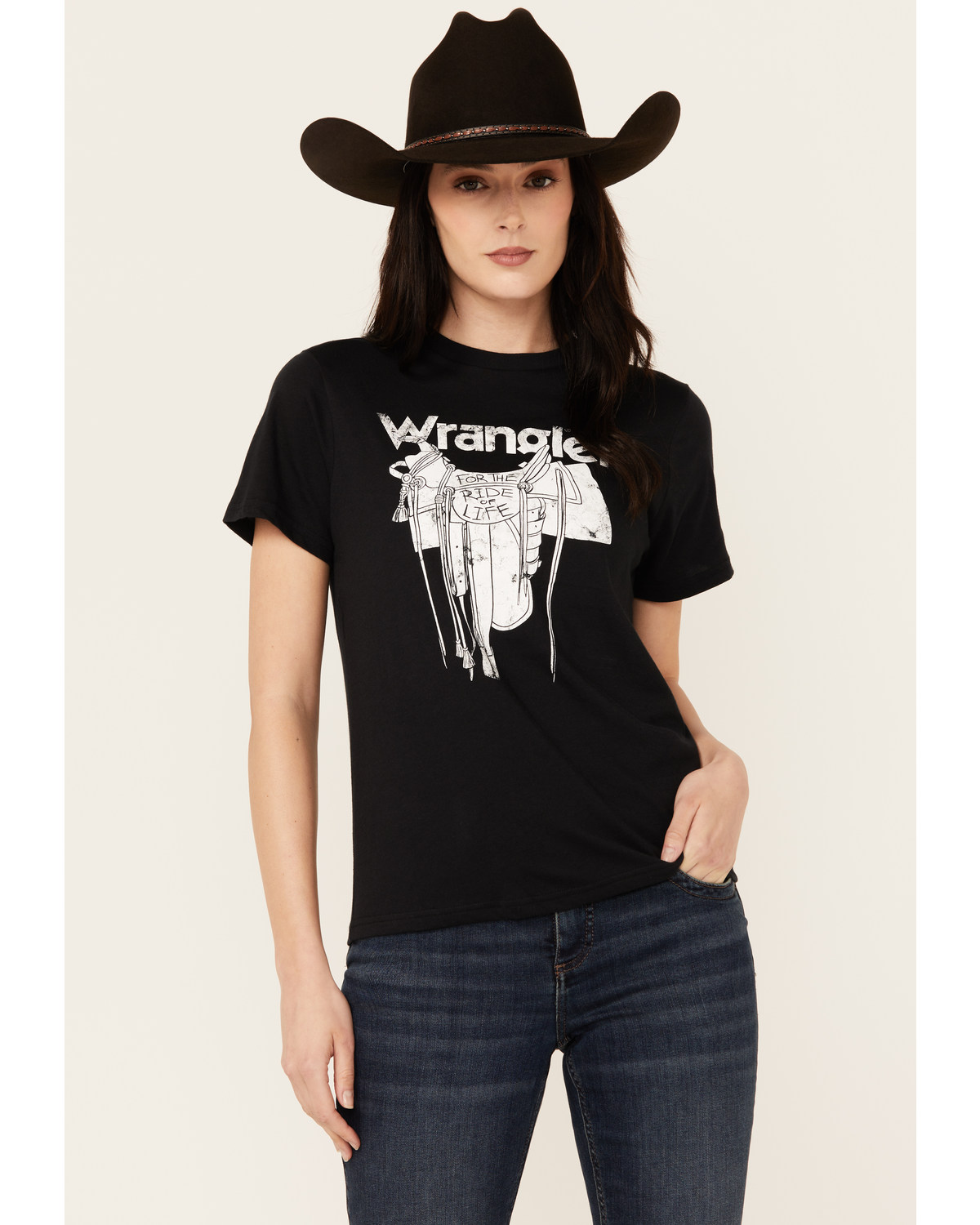 Wrangler Women's Saddle Short Sleeve Graphic Tee