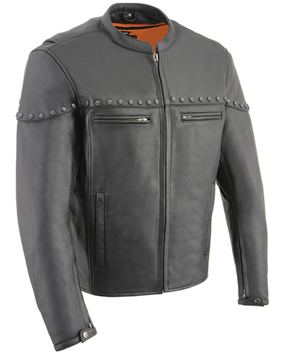 Milwaukee Leather Men's The Skelly Racer Motorcycle Jacket