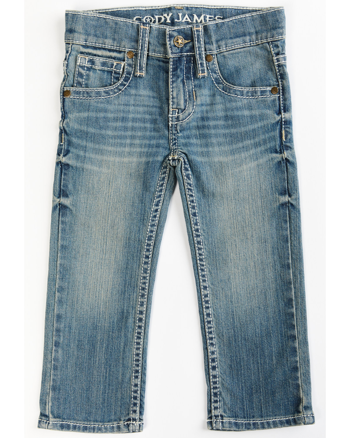 Cody James Toddler Boys' Clovehitch Light Wash Stretch Slim Straight Jeans