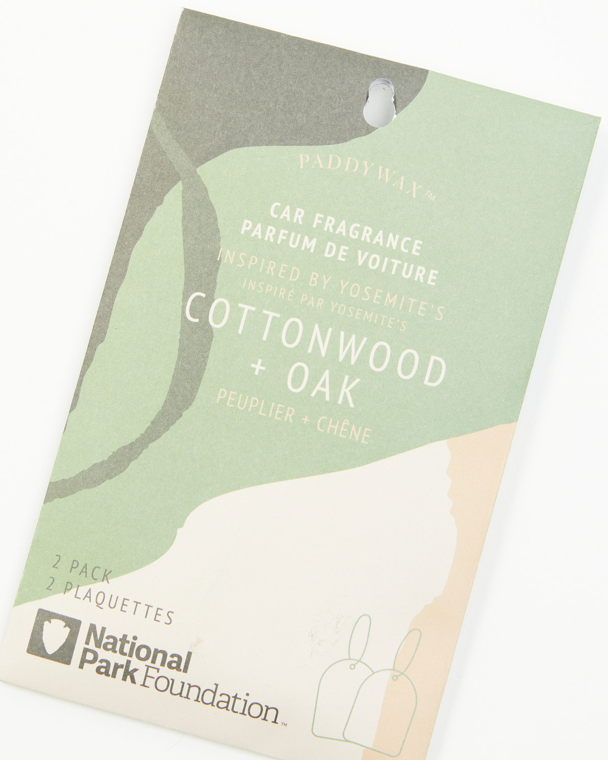 Paddywax Cottonwood + Oak Yosemite Parks Car Fragrance - 2 Pack