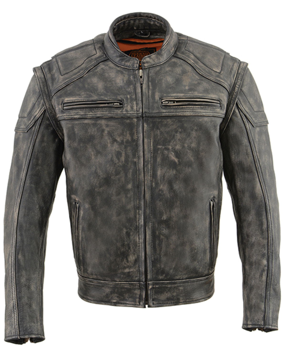 Milwaukee Leather Men's Distressed 2 In 1 Motorcycle Jacket - 4X