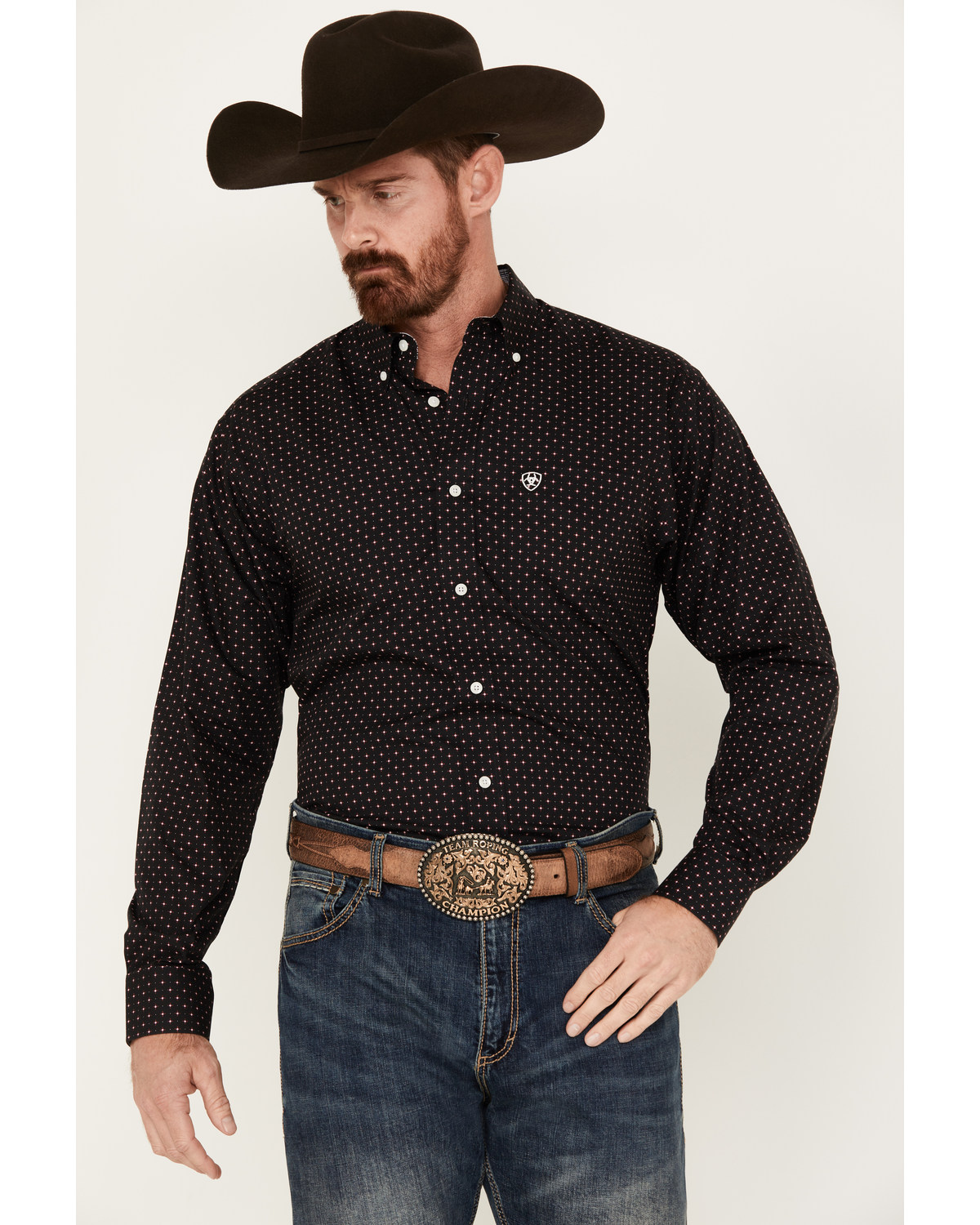 Ariat Men's Vance Geo Print Long Sleeve Button-Down Western Shirt