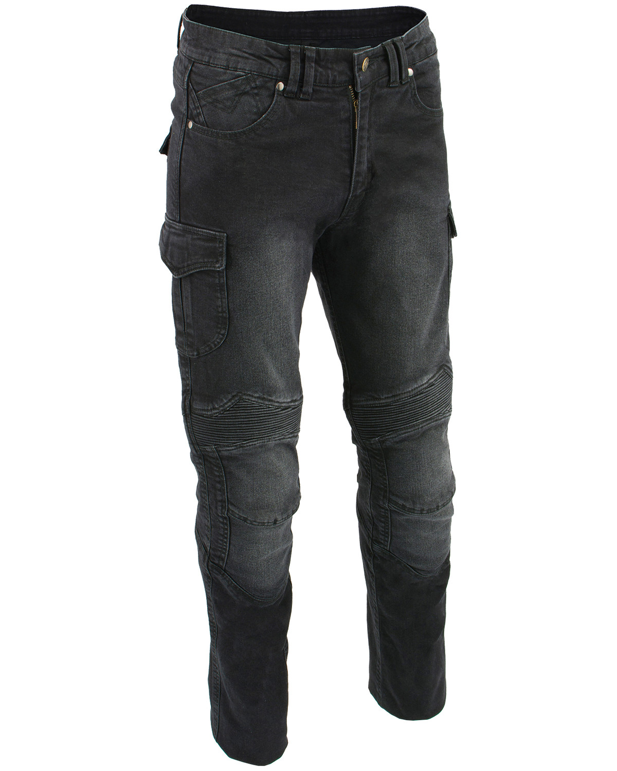 Milwaukee Leather Men's Black 32" Aramid Reinforced Straight Cut Denim Jeans