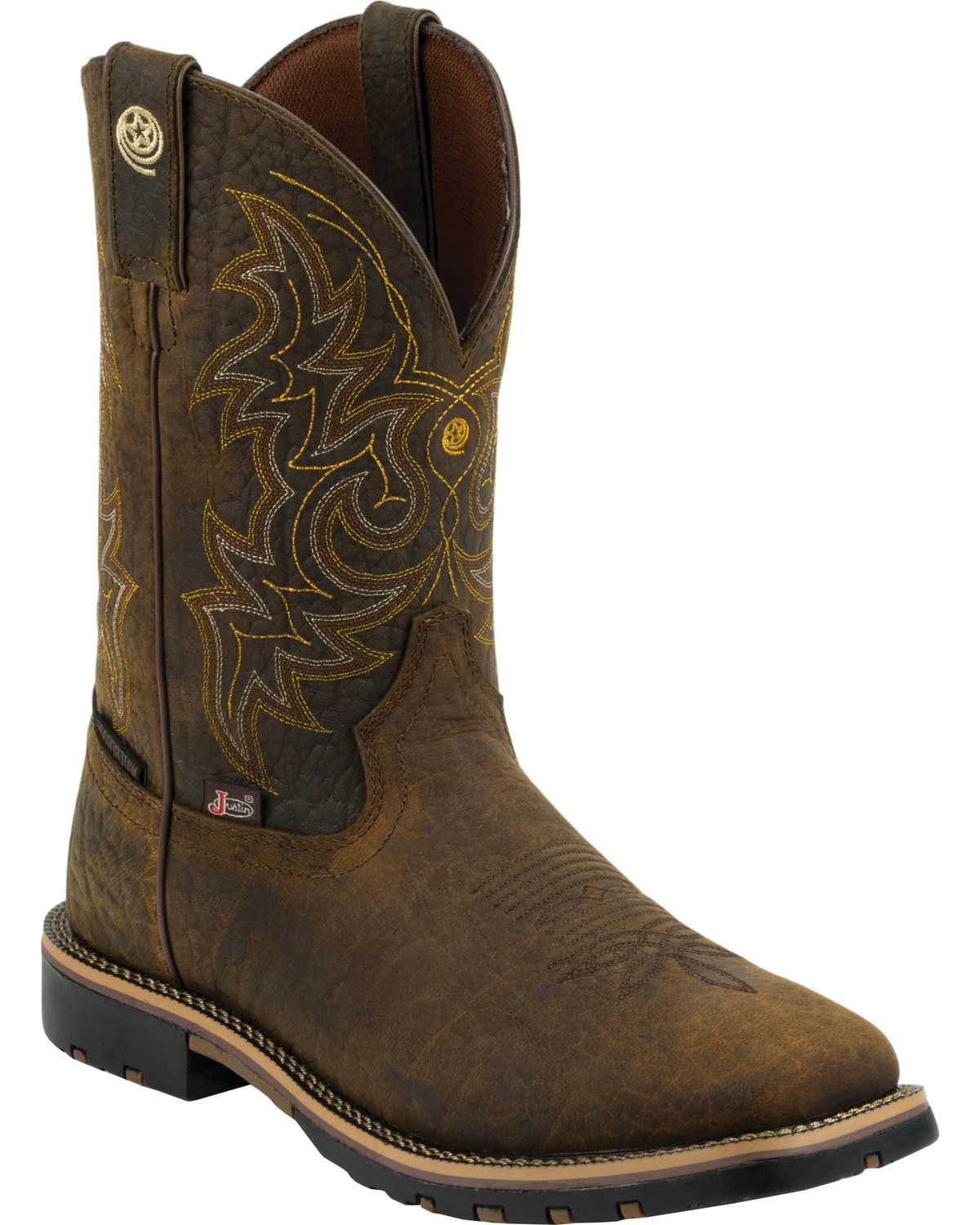 waterproof square toe cowboy boots