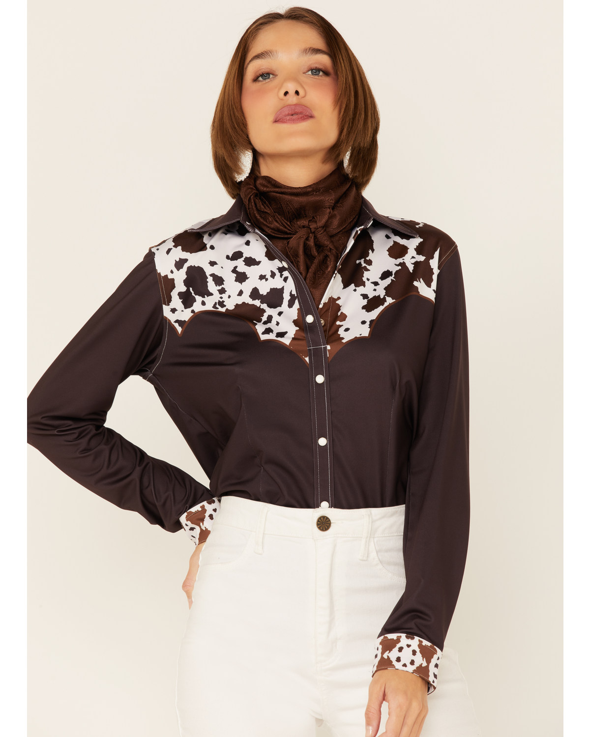 cow print western shirt
