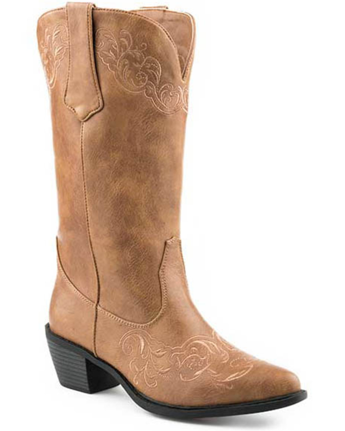 faux leather western boots