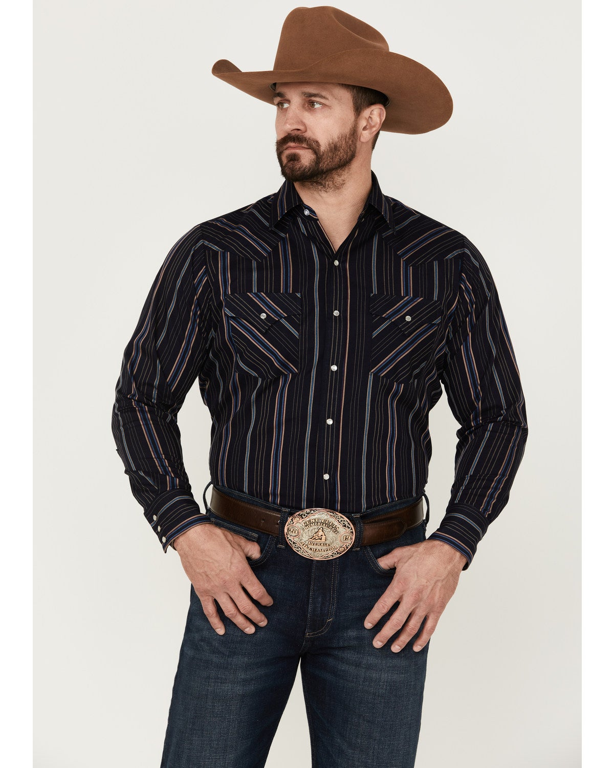Ely Walker Men's Vertical Stripe Long 