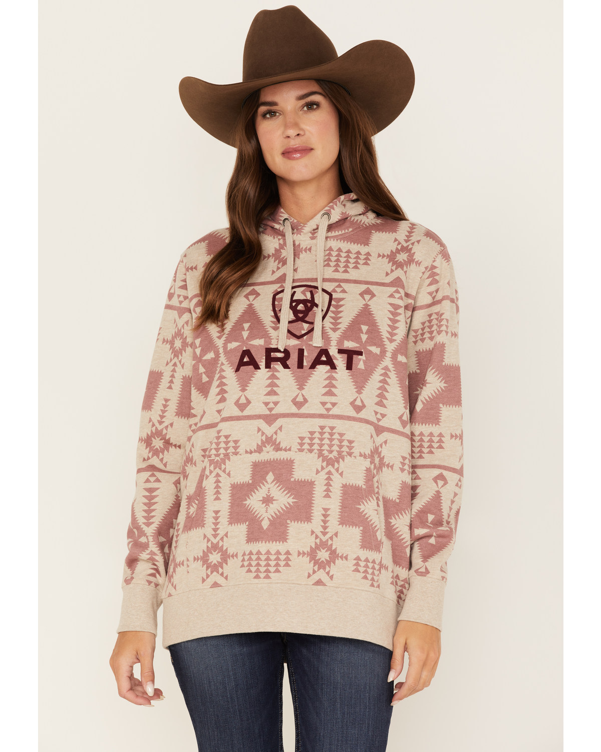 Ariat Women's Boot Barn Exclusive Southwestern Print Logo Graphic Hoodie