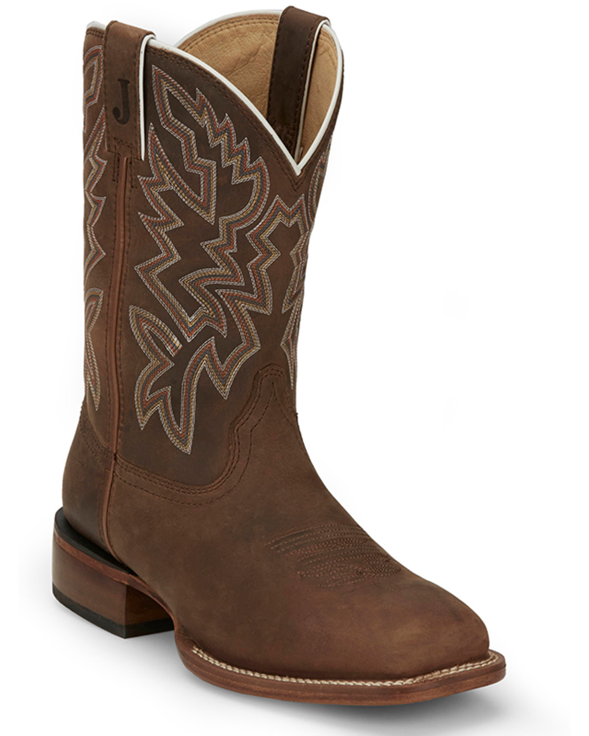 Justin Men's Frontier Western Boots - Broad Square Toe
