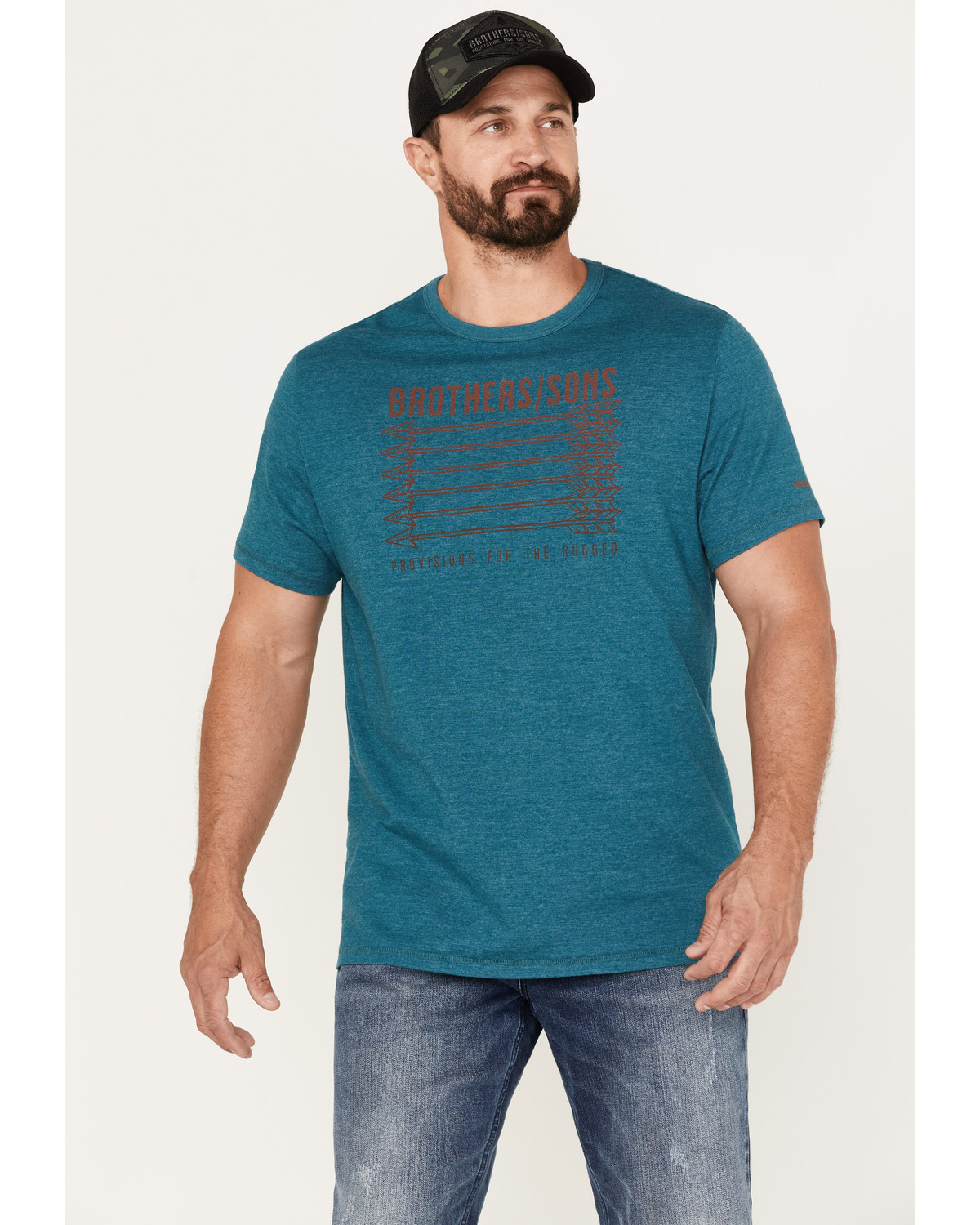 Brothers and Sons Men's Gradient Arrows Logo Graphic T-Shirt
