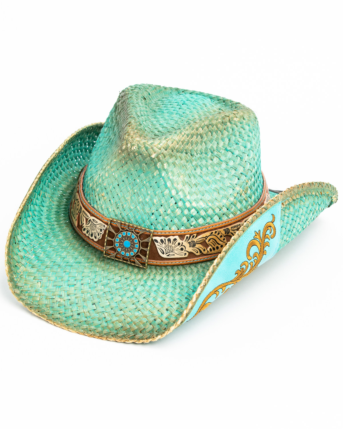 Shyanne Women's Cactus Flower Straw Cowboy Hat