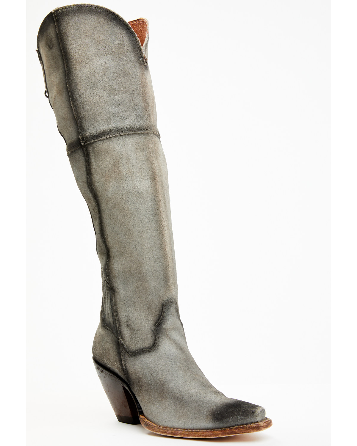 Dan Post Women's Corsette Over The Knee Fashion Western Boots - Snip Toe