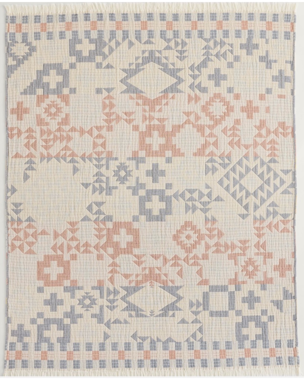 Pendleton Blue Ridge Fringed Cotton Throw Blanket