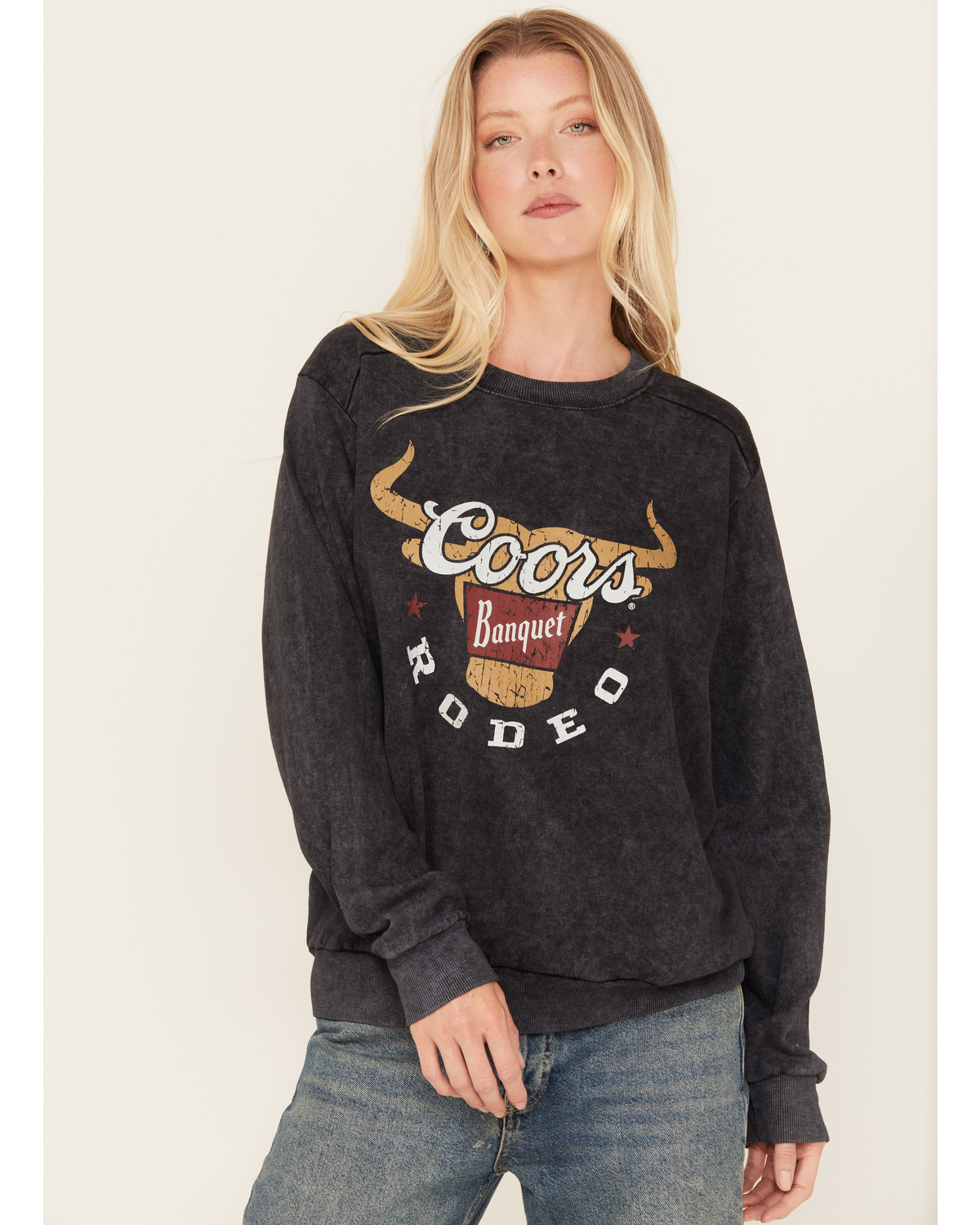 Changes Women's Coors Rodeo Mineral Wash Crewneck Sweatshirt