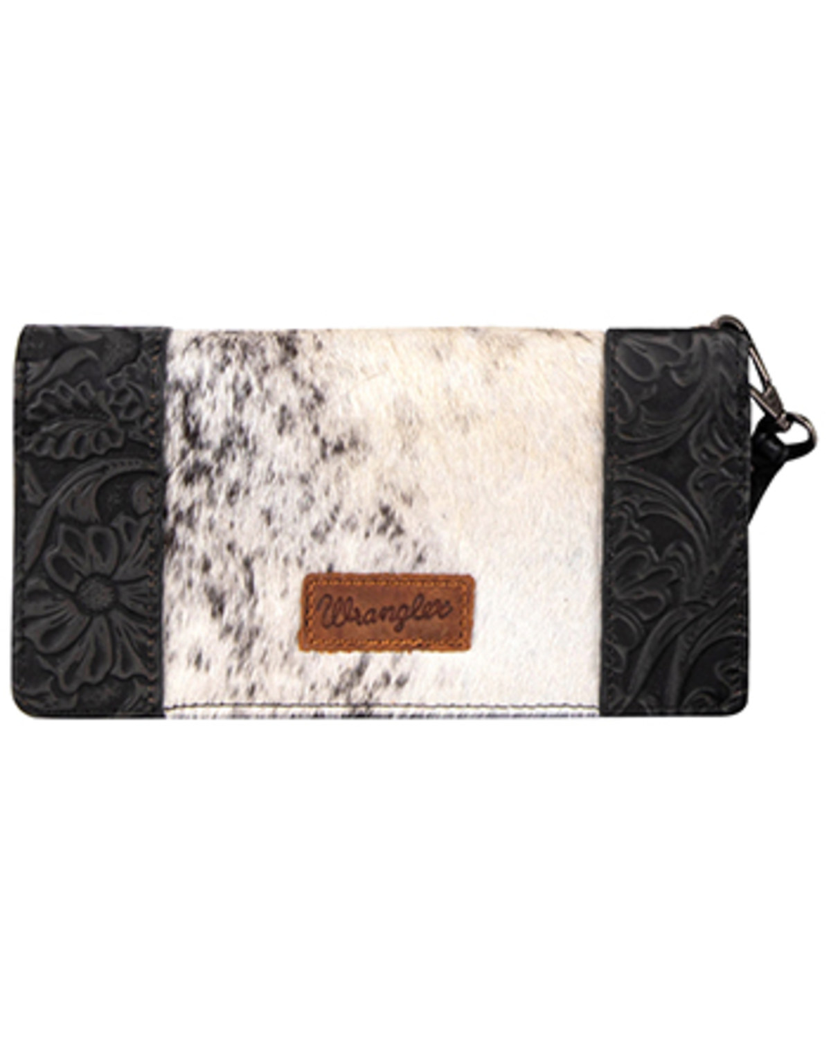 Wrangler Women's Tooled And Cowhide Leather Wallet
