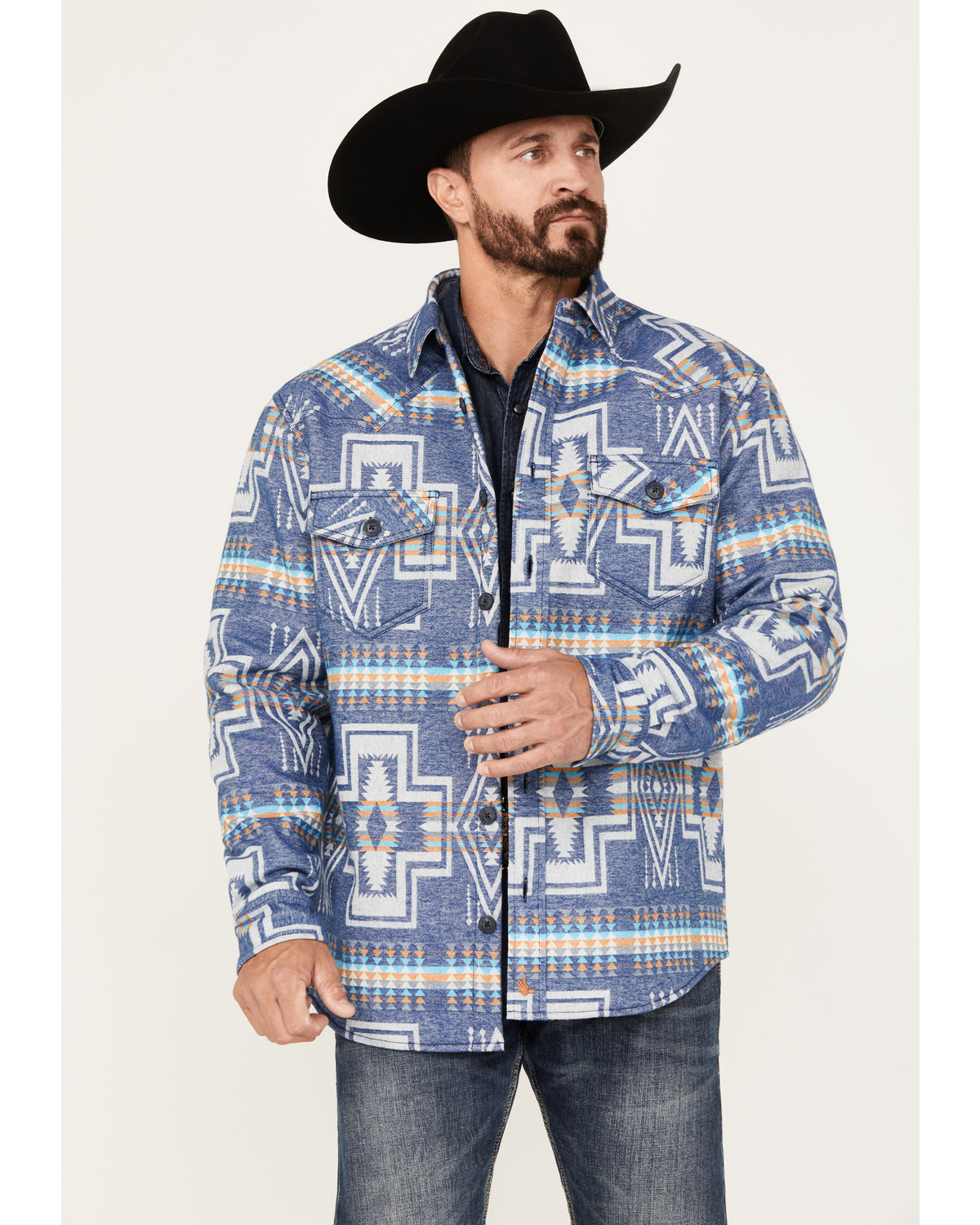 Cody James Men's Southwestern Print Rider Shirt Jacket