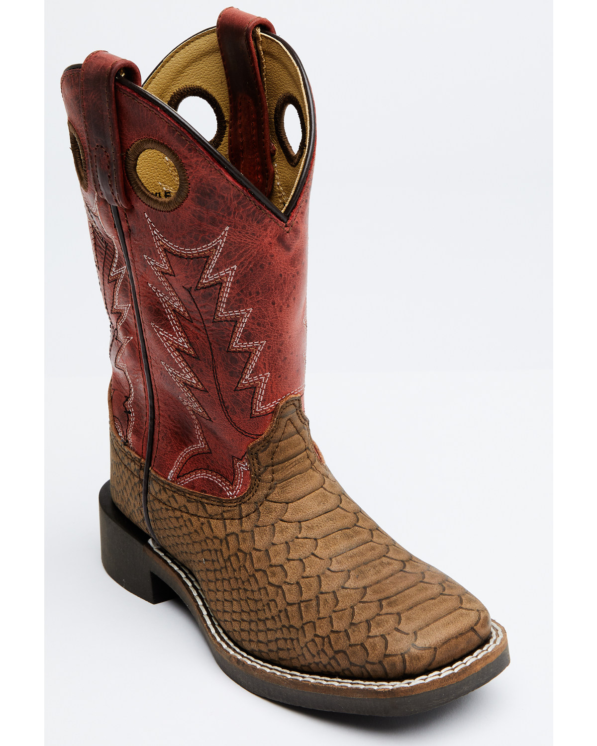 Cody James Boys' Reptile Print Western Boots - Broad Square Toe