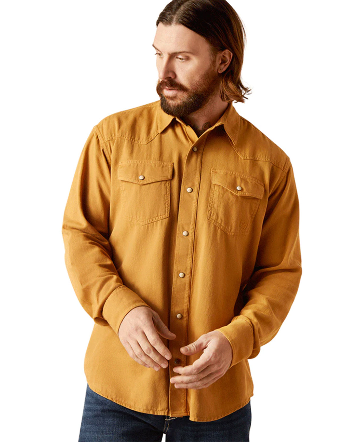 Ariat Men's Jurlington Retro Fit Solid Long Sleeve Snap Western Shirt