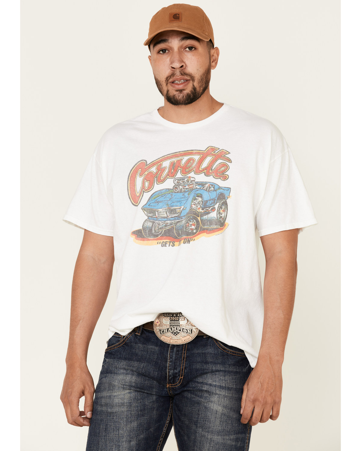 Junk Food Clothing Men's Corvette Get's It On Graphic T-Shirt