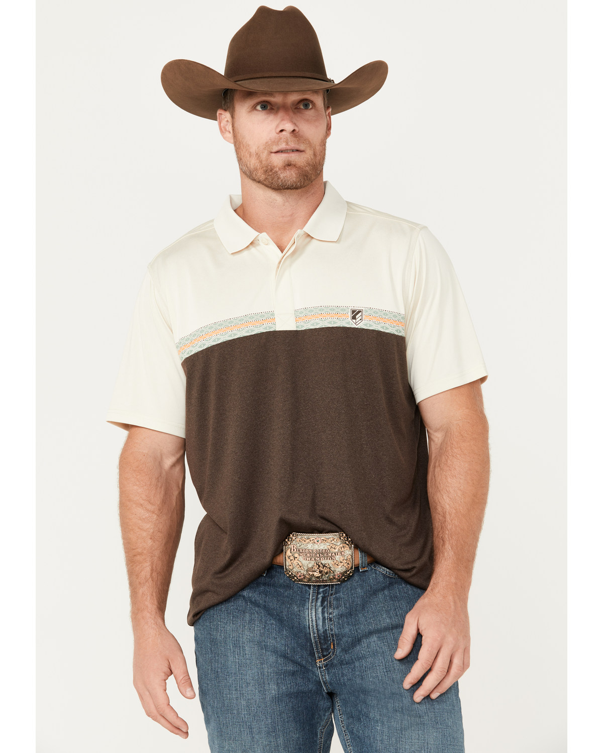 RANK 45® Men's Bull Dogger Short Sleeve Polo