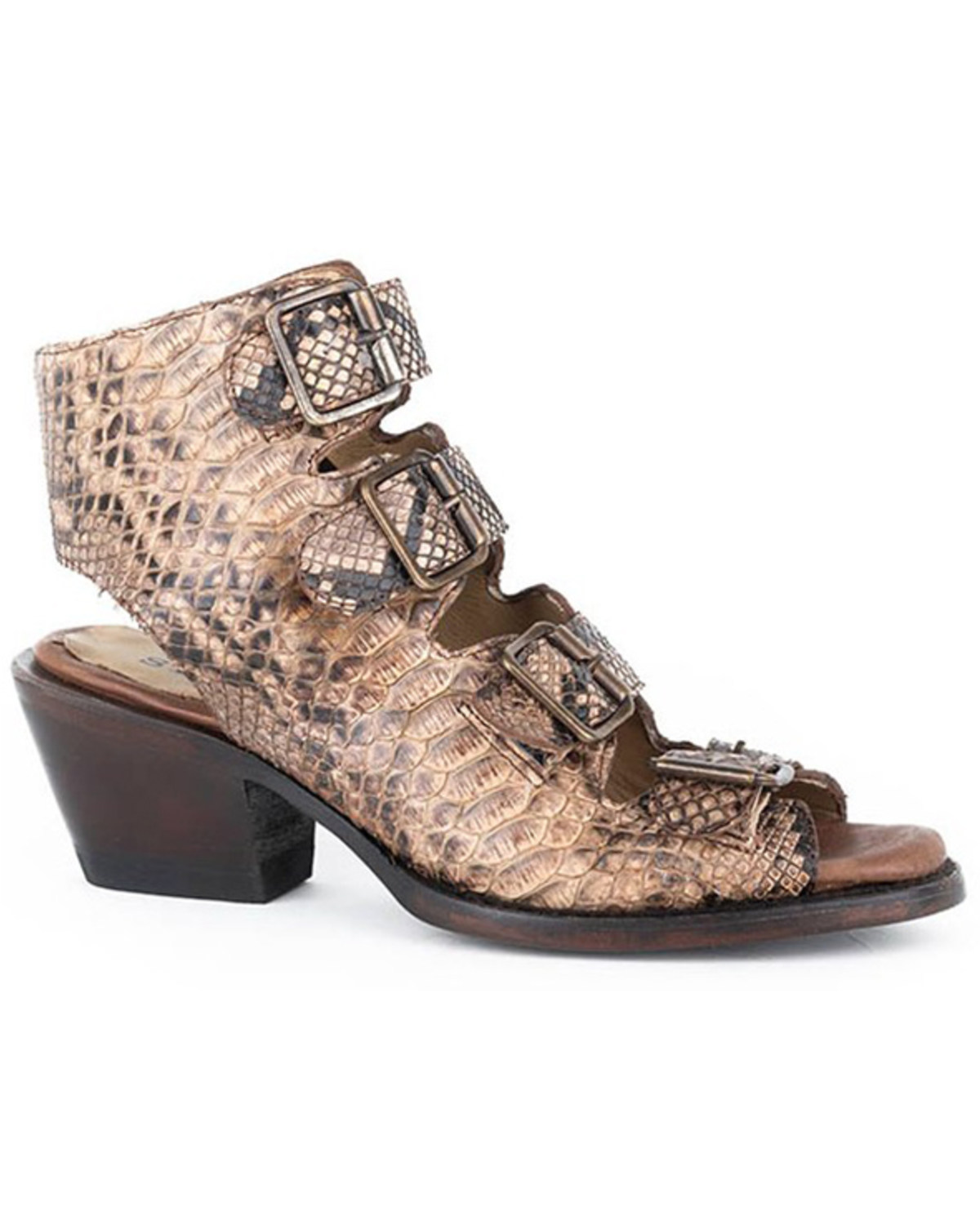 Stetson Women's Indie Exotic Python Western Booties - Round Toe