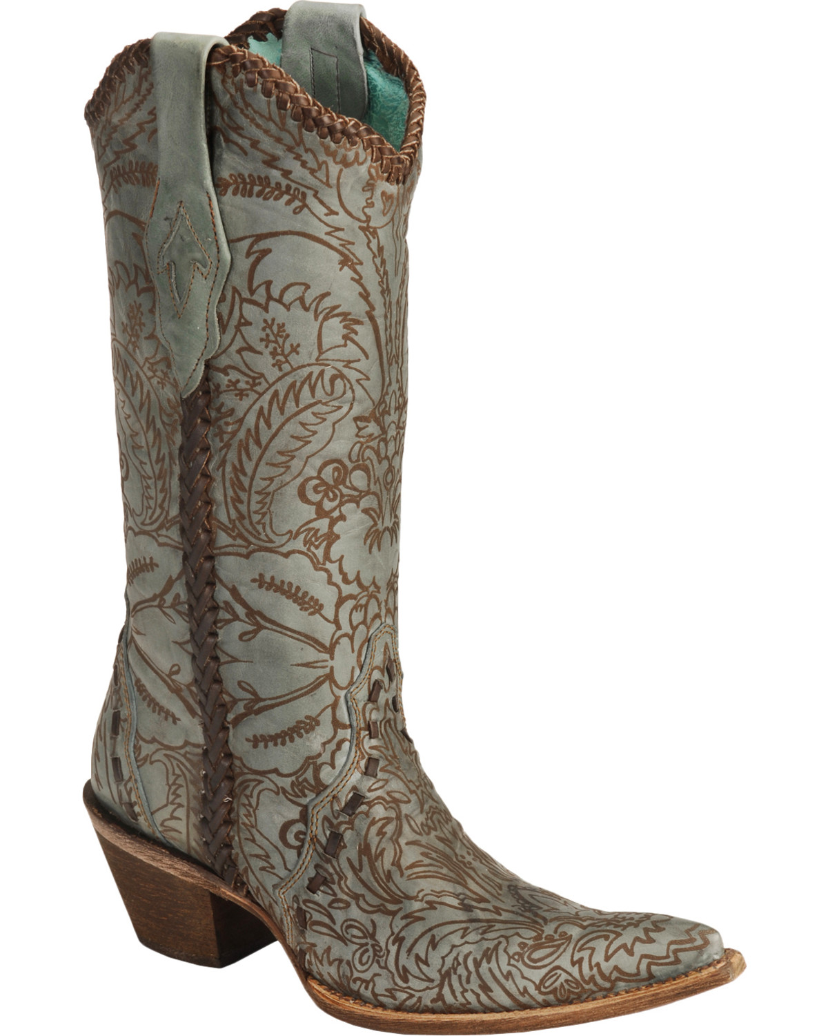 Corral Women's Distressed Floral Embossed Western Boots | Boot Barn