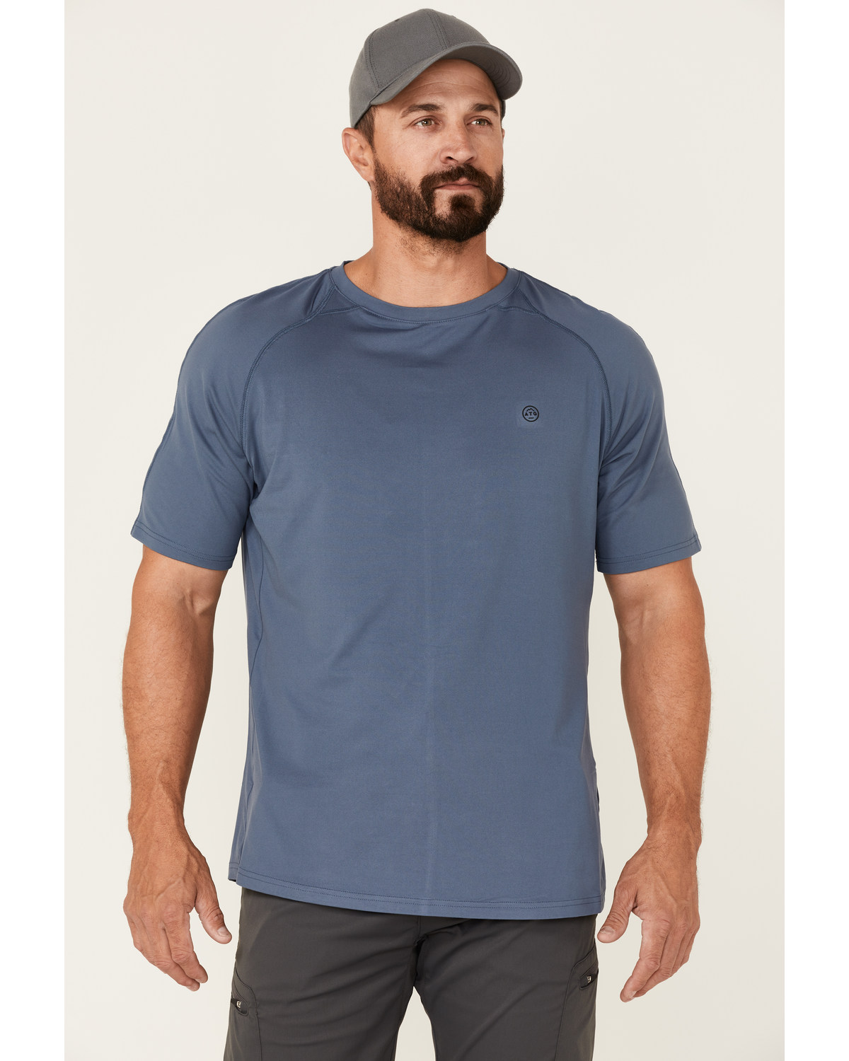 ATG by Wrangler Men's All-Terrain Vintage Indigo Performance Short Sleeve T-Shirt