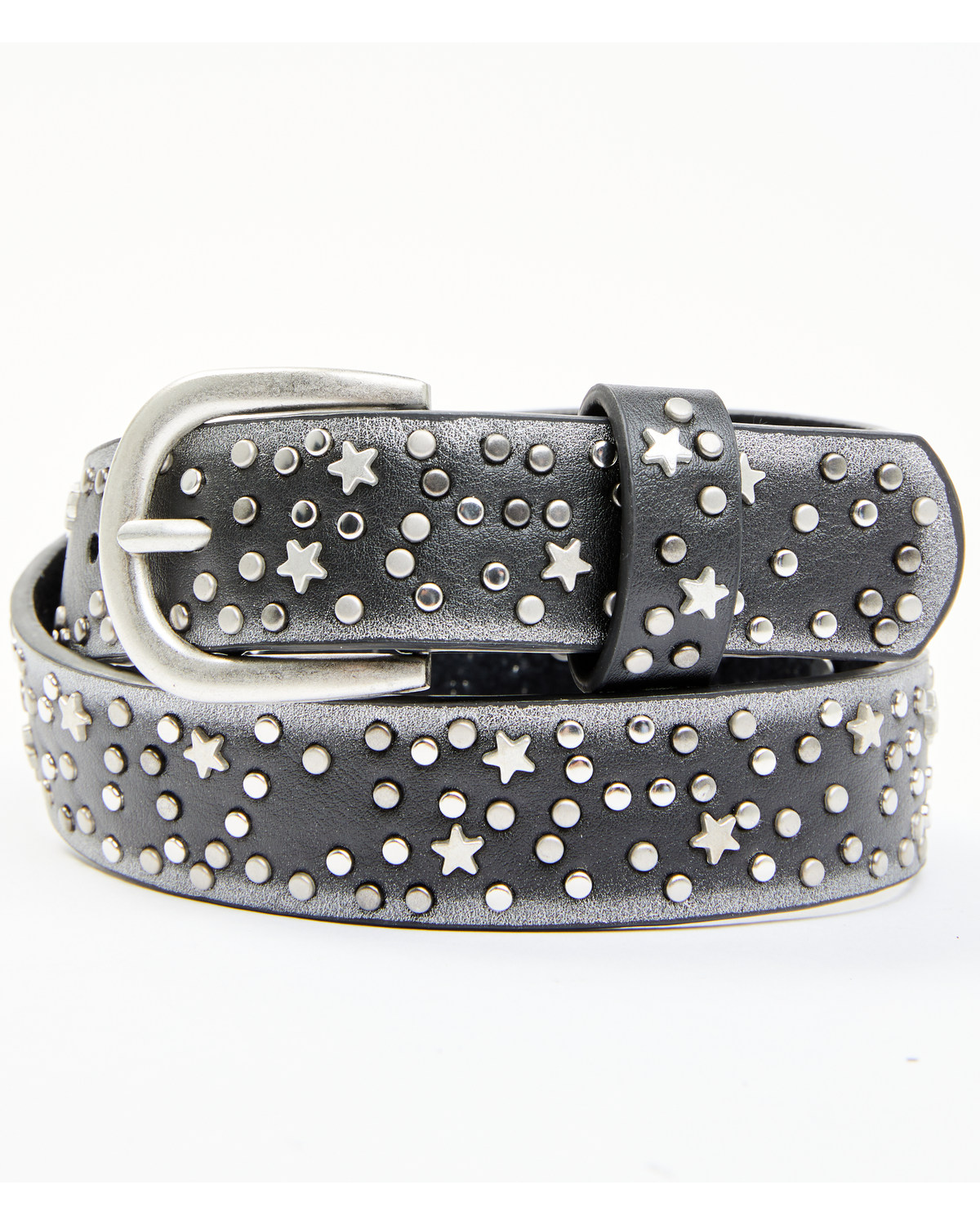 Shyanne Girls' Starry Night Vintage Studded Leather Belt