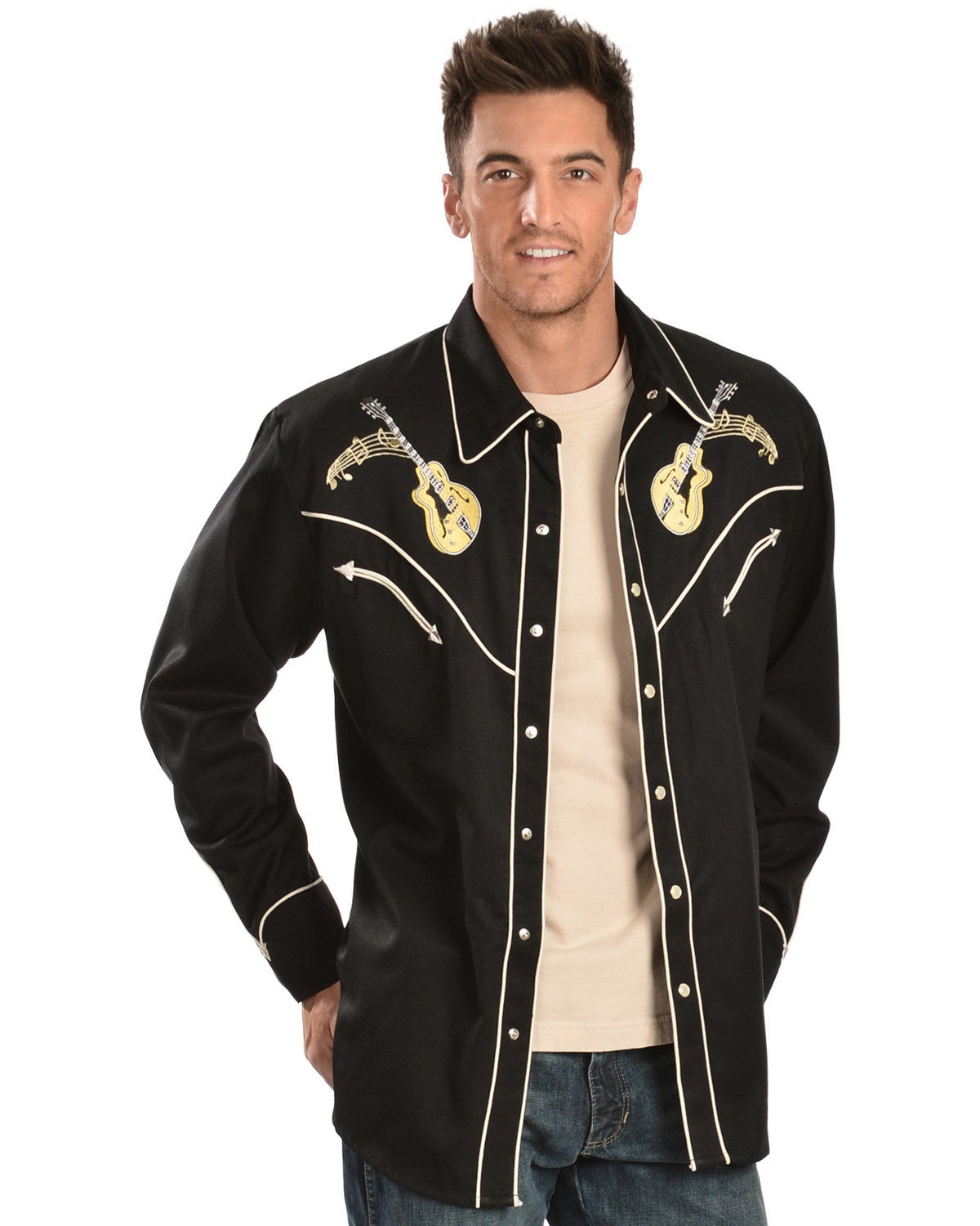 Scully Men's Black Rock 'N Roll 