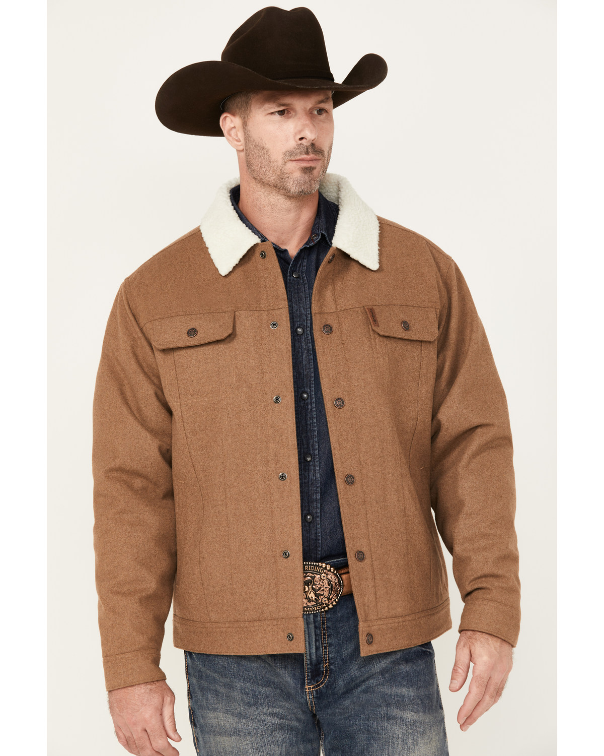 Cinch Men's Wool Sherpa Lined Concealed Carry Jacket