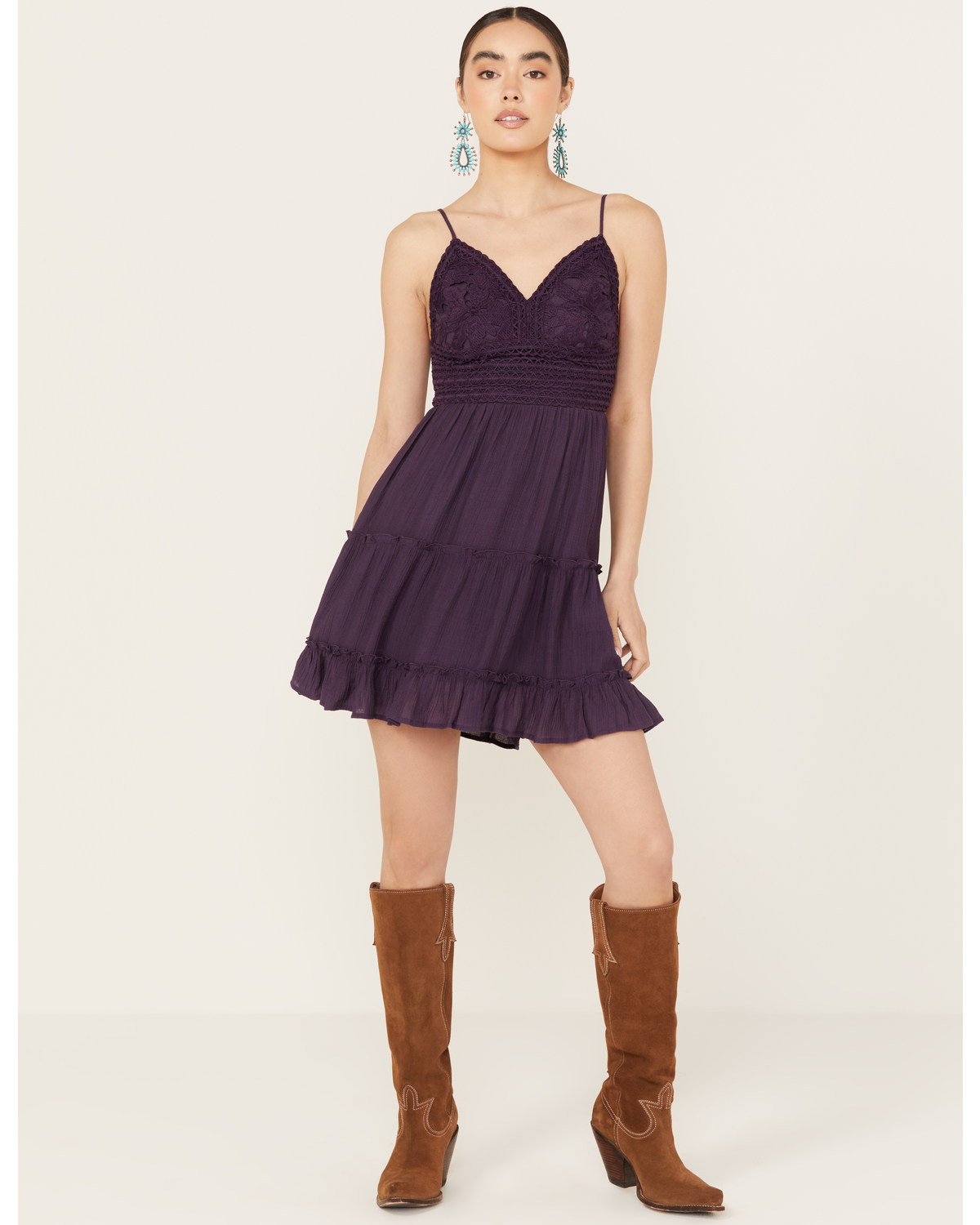 Shyanne Women's Lace Crochet Mini Dress