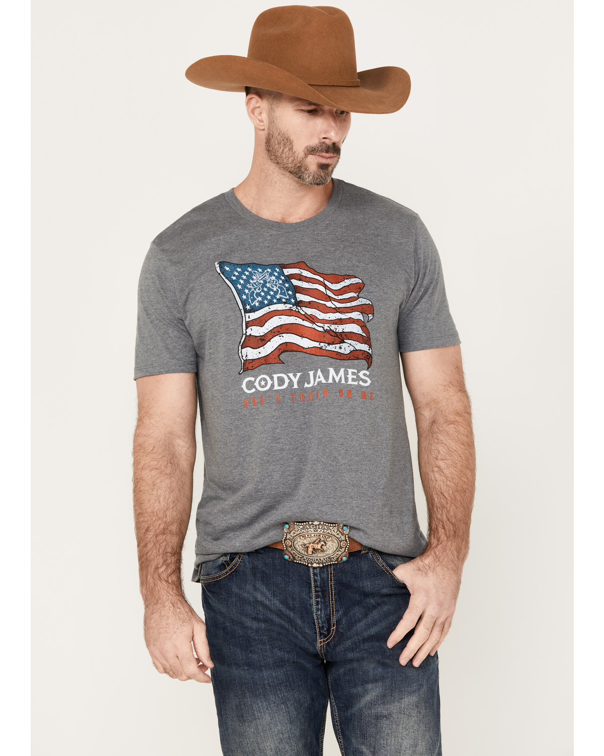 Cody James Men's Revolver Flag Short Sleeve Graphic T-Shirt