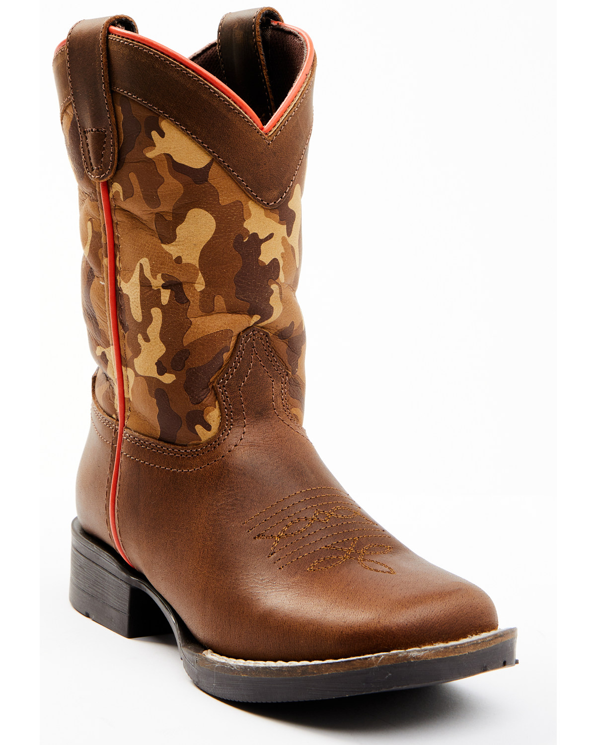 Camo cowgirl boots square toe sale