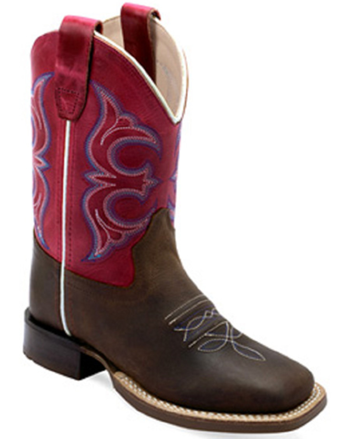 Old West Girls' Western Boots - Broad Square Toe