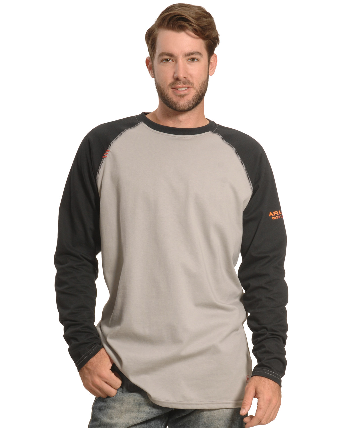 Ariat Men's FR Long Sleeve Baseball Work T-Shirt