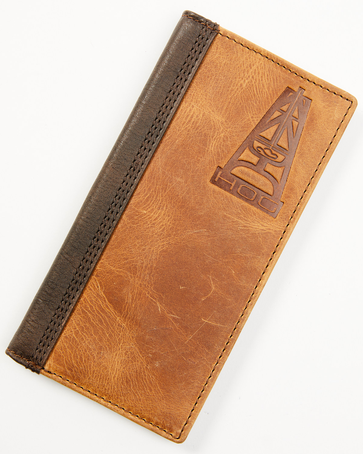 Hooey Men's Brown Logo Embossed Rodeo Wallet