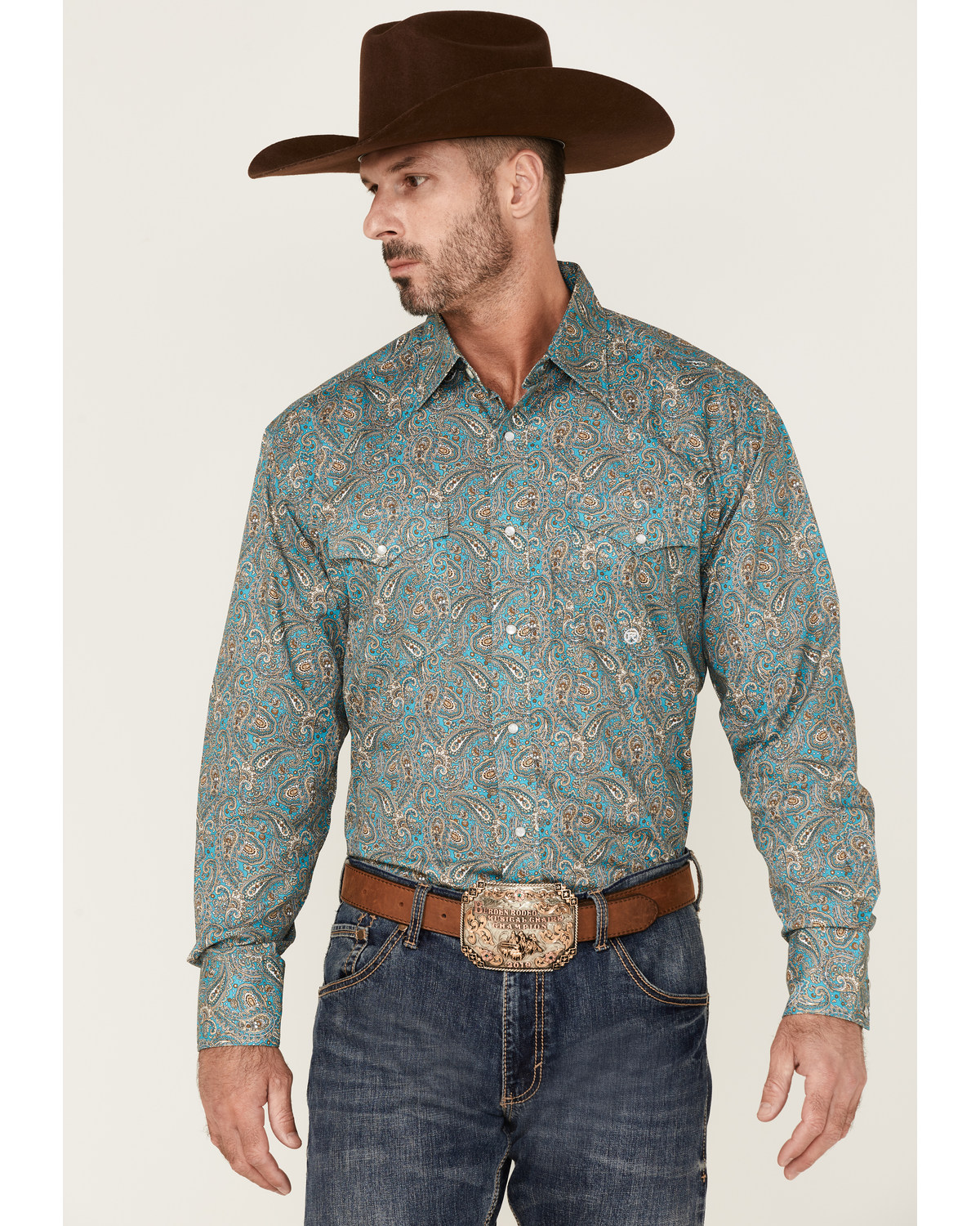 Roper paisley western shirt clearance