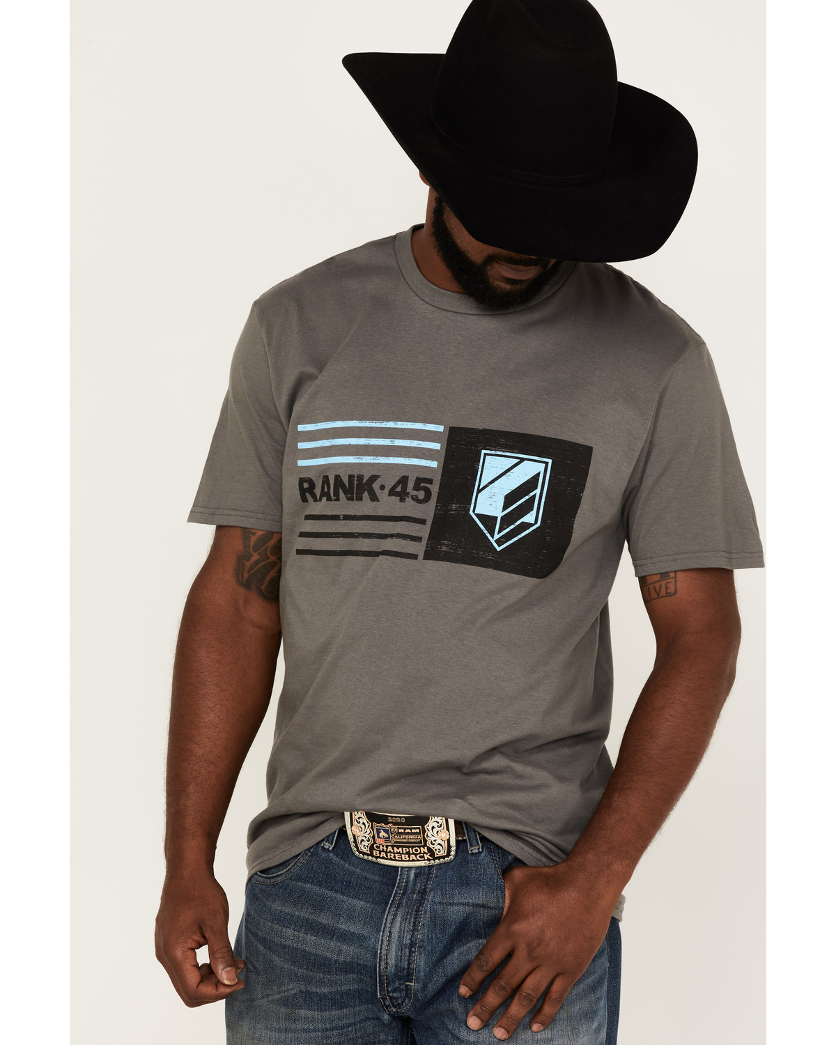 RANK 45® Men's Gate Block Lines Graphic T-Shirt