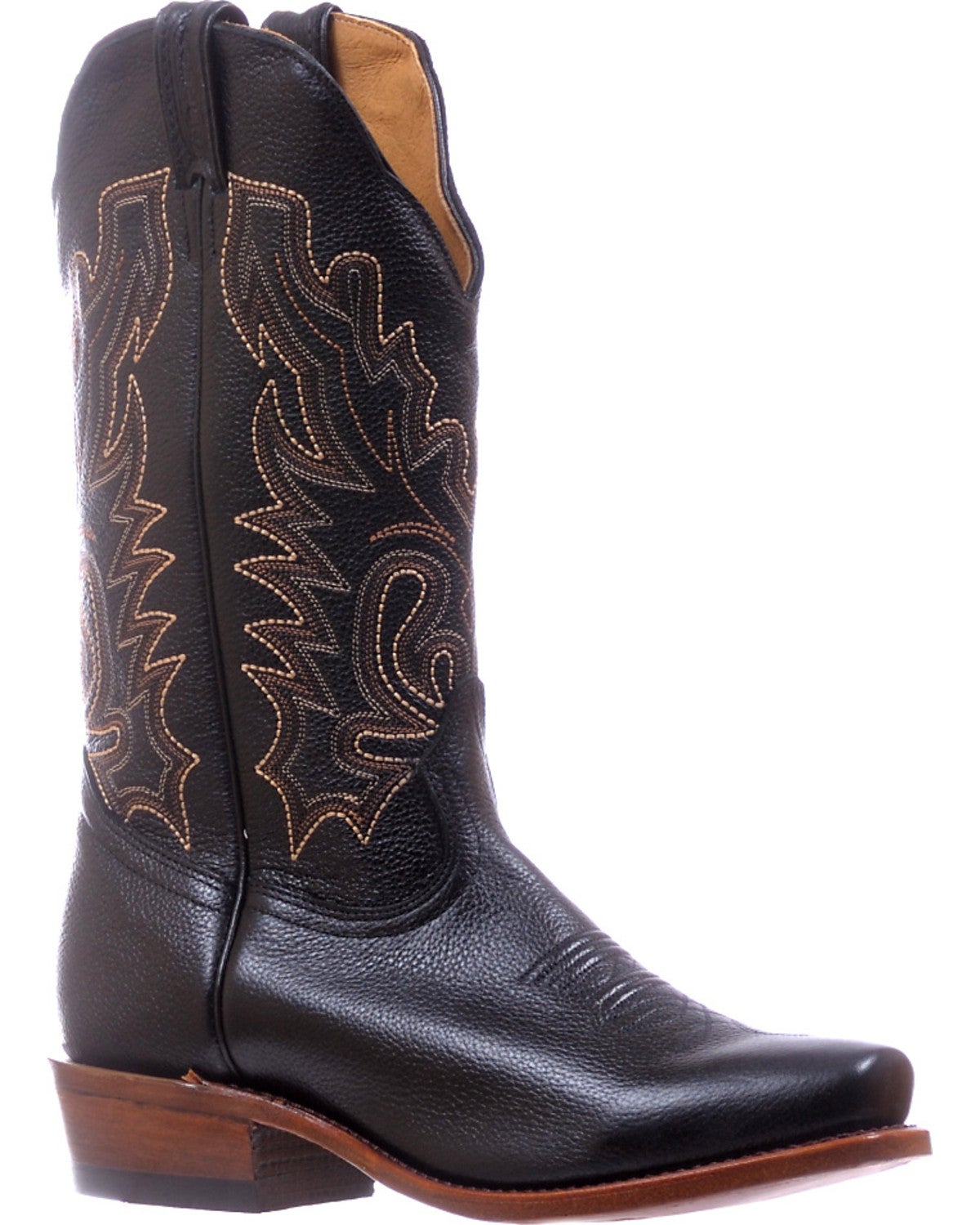 Boulet Men's Sporty Black Cutter Cowboy Boots - Toe